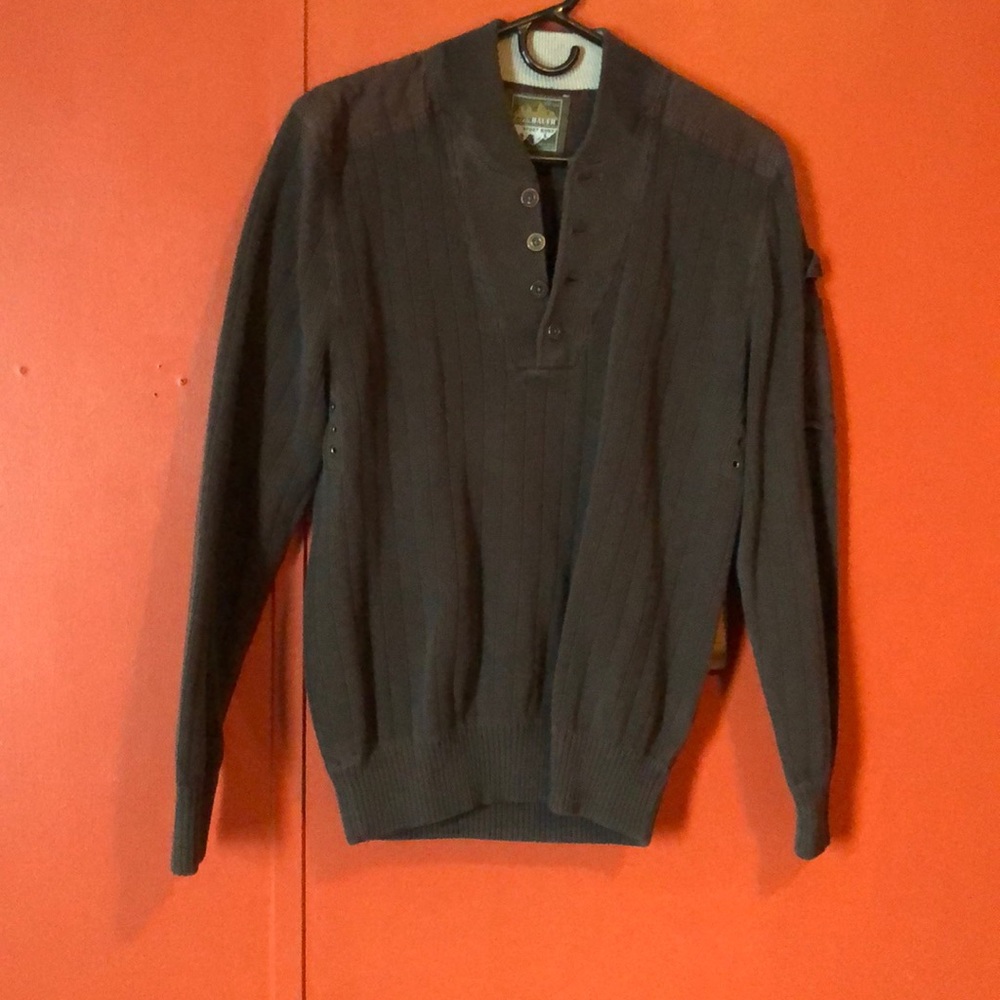 Eddie Bauer three-quarter button  sweater